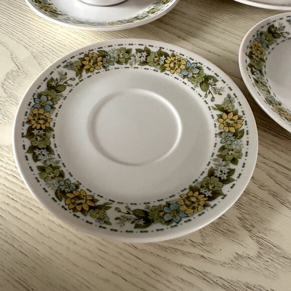 Noritake China Tea Coffee Cups Saucer Japan Springfield 9026 Set of 4 - Picture 4 of 4